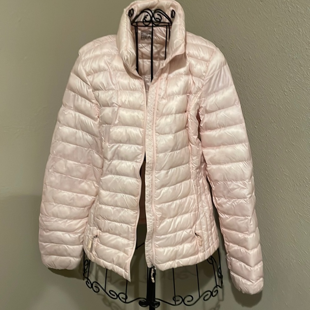 Light pink puffer jacket. Size XS